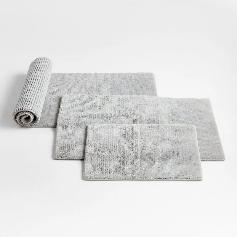 Rylan Organic Cotton Silver Bath Mat 18"x24"