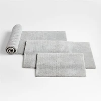 Rylan Organic Cotton Silver Bath Mat 18"x24"