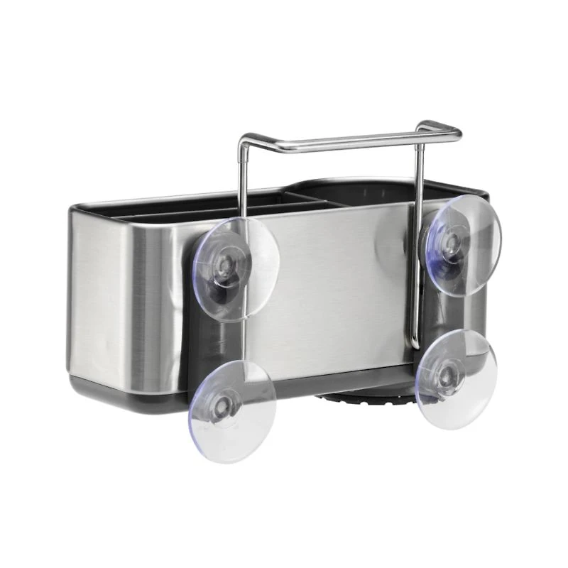 Simplehuman Sink Caddy, Kitchen Sponge Holder, Brushed Stainless Steel