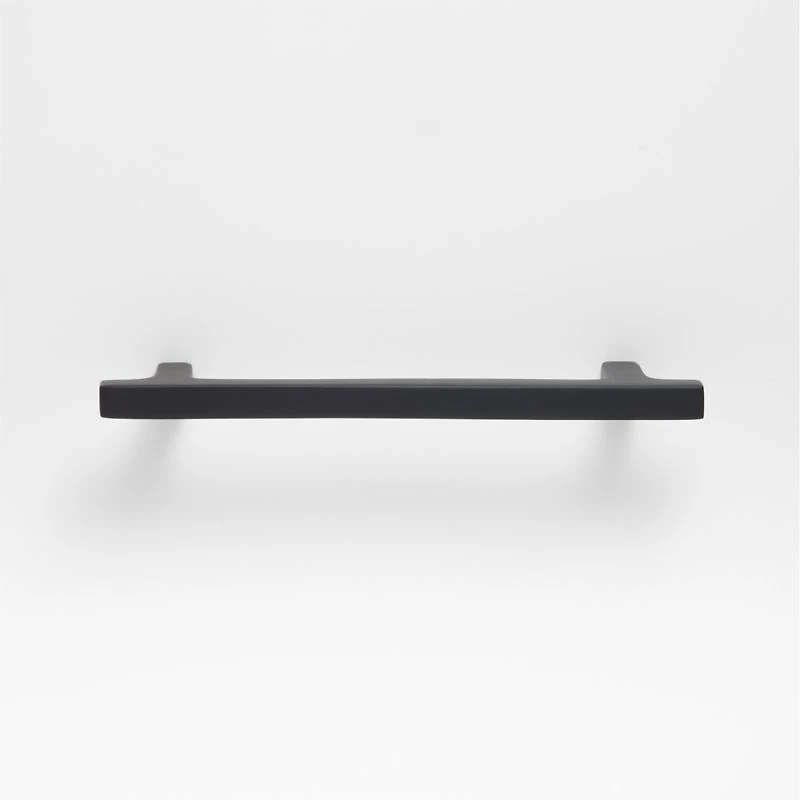Square Edge 5" Matte Black Cabinet Drawer Bar Pull