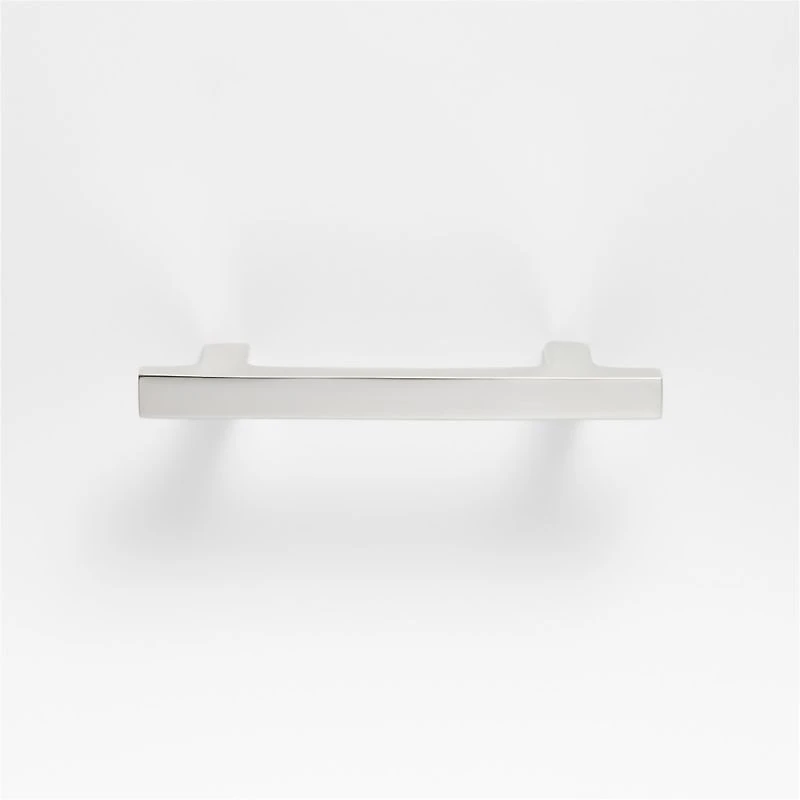 Square Edge 3" Polished Chrome Cabinet Drawer Bar Pull