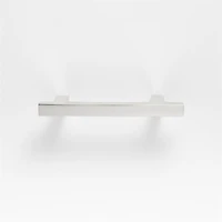 Square Edge 3" Polished Chrome Cabinet Drawer Bar Pull