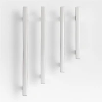 Square Edge 3" Polished Chrome Cabinet Drawer Bar Pull