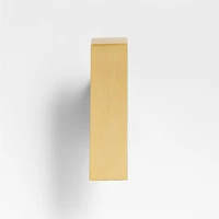 Square Edge Brushed Brass Cabinet Knob