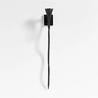 Sacré Black Metal Wall Sconce Taper Candle Holder by Athena Calderone