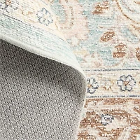 Sadira Blue Washable Kids Area Rug Swatch