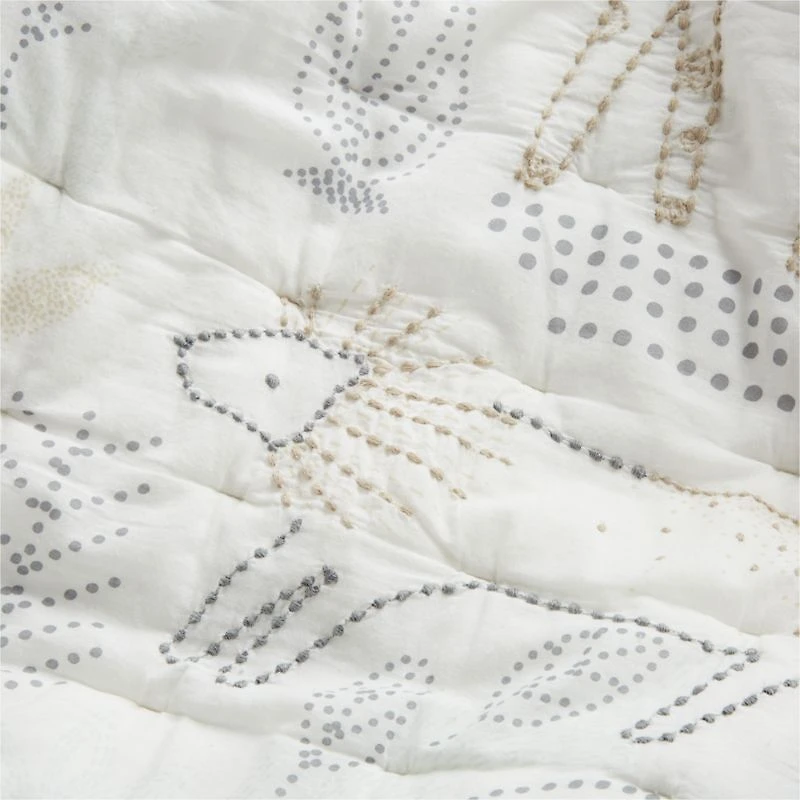 Safari Friends Gauze Organic Cotton Baby Crib Quilt