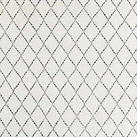Safi Diamond Moroccan White & Black Area Rug 6'x9'