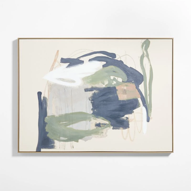 "Sage Advice" Framed Light Green Wall Art Print 45"x61" by April Sanders