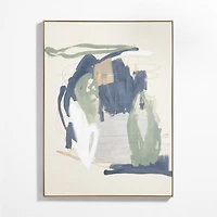 "Sage Advice" Framed Light Green Wall Art Print 45"x61" by April Sanders