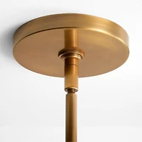 Saintes Oversized Two-Tiered Brass Mid-Century Chandelier Light