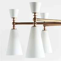 Saintes Oversized Two-Tiered Brass Mid-Century Chandelier Light
