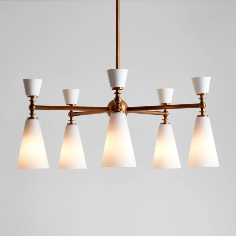 Saintes 5-Light Brass Chandelier Light 29.25"