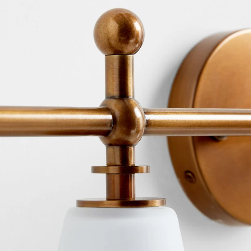 Saintes 5-Light Brass and Glass Wall Sconce Light