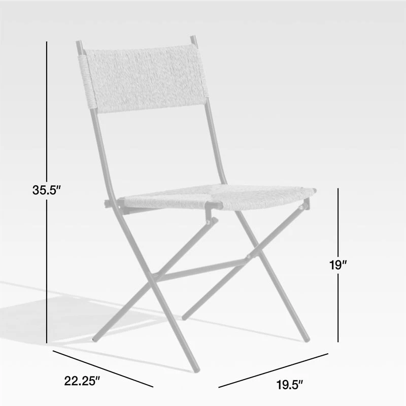 San Onofre Folding Outdoor Wicker Dining Chair