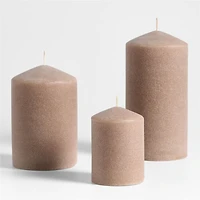 Sand Small Light Brown 3"x4" Pillar Candle