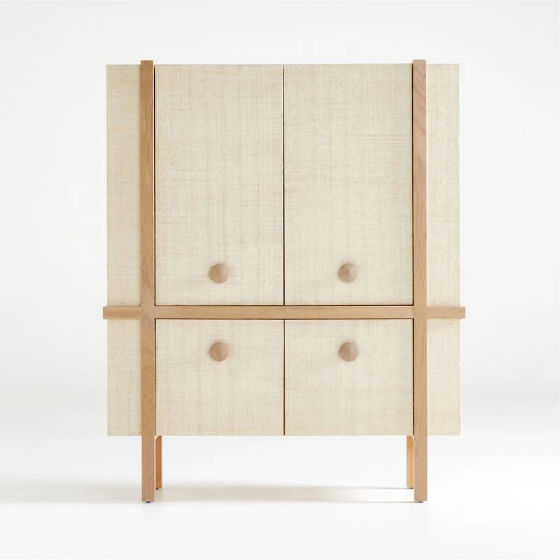 Sands Grasscloth Storage Cabinet