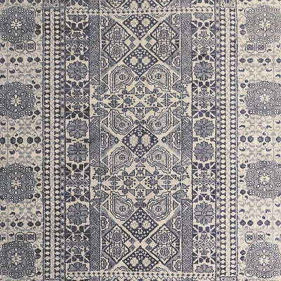 Sardinia Wool Performance Blend Traditional Blue Handknotted Rug Swatch 12"x18"