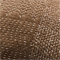 Sashiko Organic Cotton Velvet 22"x15" Chocolate Brown Throw Pillow with Feather Insert