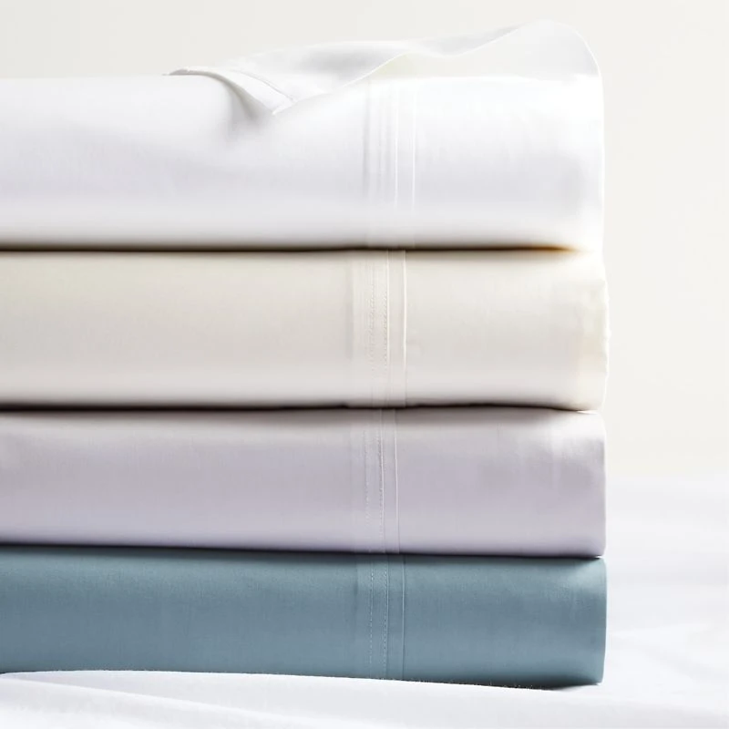 400 Thread Count Sateen White Pillow Cases King, Set of 2