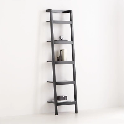Sawyer Black Leaning 18" Bookcase