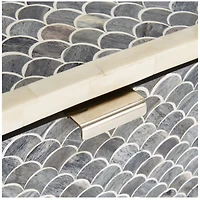 Scallop Grey Bone Inlay Nightstand