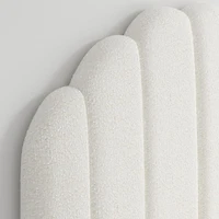 Scallop Channel Boucle Twin Wall-Mounted Headboard