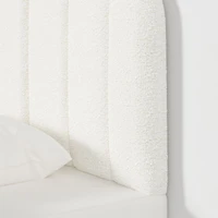 Scallop Channel Boucle Twin Wall-Mounted Headboard