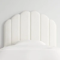 Scallop Channel Boucle Twin Wall-Mounted Headboard
