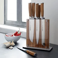 Schmidt Brothers ® 7-Piece Zebra Wood Knife Block Set
