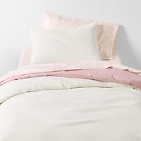 Cozy Cloud Zen Geo Orchid Rose Washed Organic Cotton Kids Twin Sheet Set