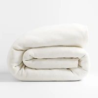 Scoop Cream Waffle Weave Organic Cotton Kids Twin Duvet Cover