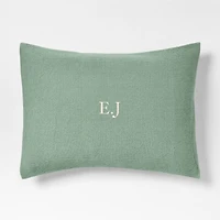 Scoop Verte Green Organic Cotton Gauze Kids Pillow Sham