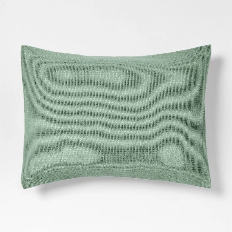 Scoop Verte Green Organic Cotton Gauze Kids Pillow Sham