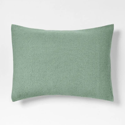 Scoop Verte Green Organic Cotton Gauze Kids Pillow Sham