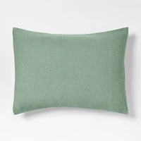 Scoop Verte Green Organic Cotton Gauze Kids Pillow Sham