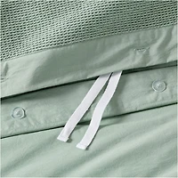 Scoop Verte Green Organic Cotton Gauze Kids Full/Queen Duvet Cover