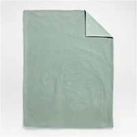 Scoop Verte Green Organic Cotton Gauze Kids Full/Queen Duvet Cover