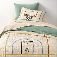 Scoop Verte Green Organic Cotton Gauze Kids Full/Queen Duvet Cover