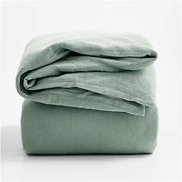 Scoop Verte Green Organic Cotton Gauze Kids Full/Queen Duvet Cover