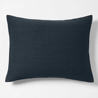 Scoop Waffle Organic Cotton Deep Indigo Standard Bed Pillow Sham