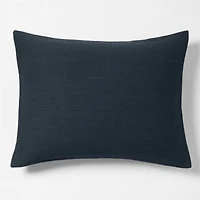 Scoop Waffle Organic Cotton Deep Indigo Standard Bed Pillow Sham