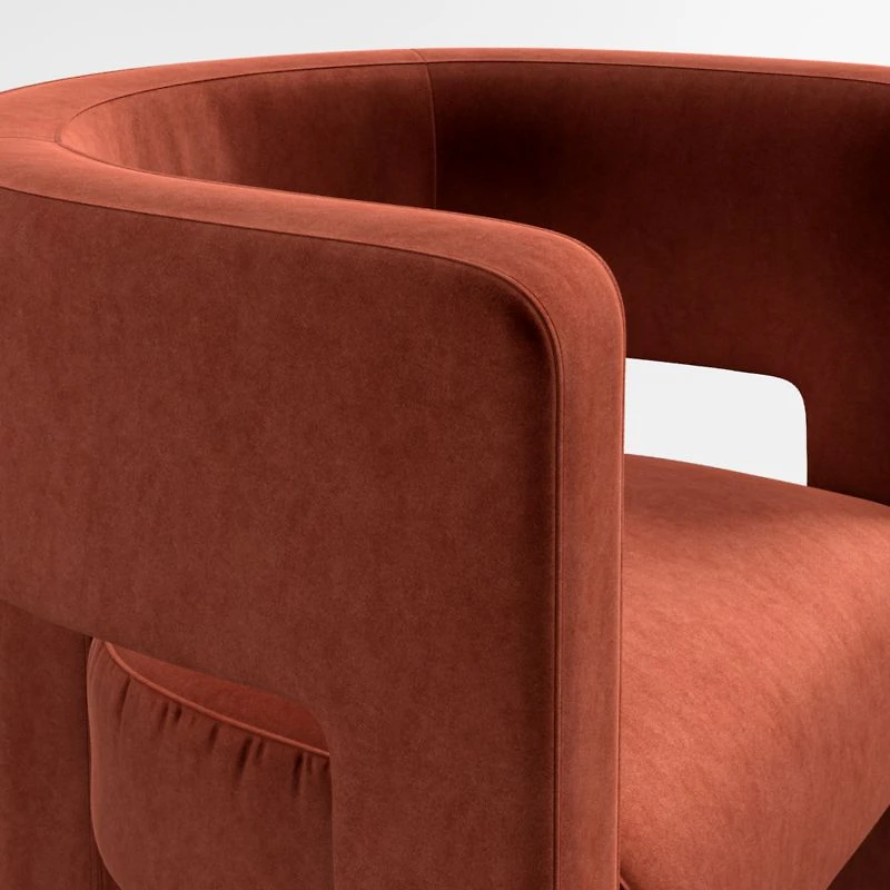 Sculpt Velvet Accent Chair