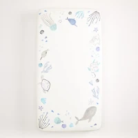 Stay Cool Sea Organic Cotton Baby Crib Fitted Sheet