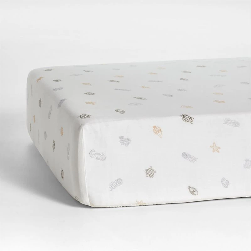Supersoft Sea Dreams Organic Cotton Baby Crib Fitted Sheet