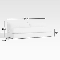 Seascape 84" Upholstered Outdoor Sofa with Throw Pillows