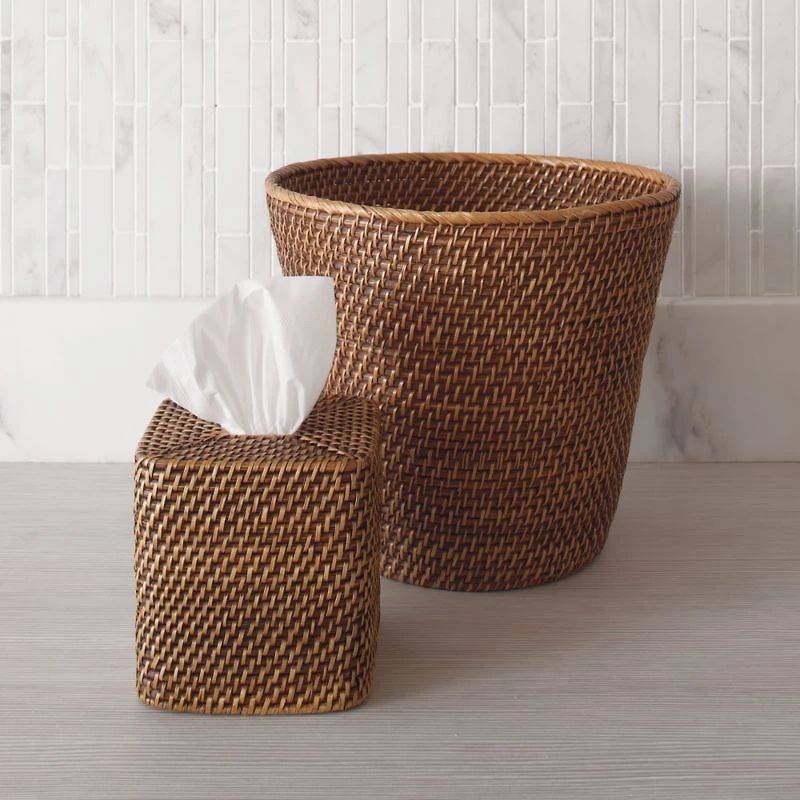 Sedona Honey Tapered Waste Basket/Trash Can