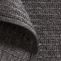 Sedona Performance Hand-Knotted Charcoal Grey Indoor/Outdoor Area Rug 10'x14'