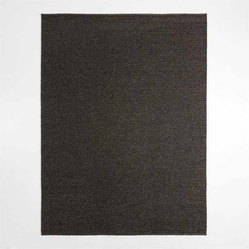 Sedona Performance Hand-Knotted Charcoal Grey Indoor/Outdoor Area Rug 10'x14'