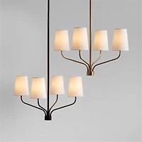Seguin Small Blackened Steel Chandelier Light